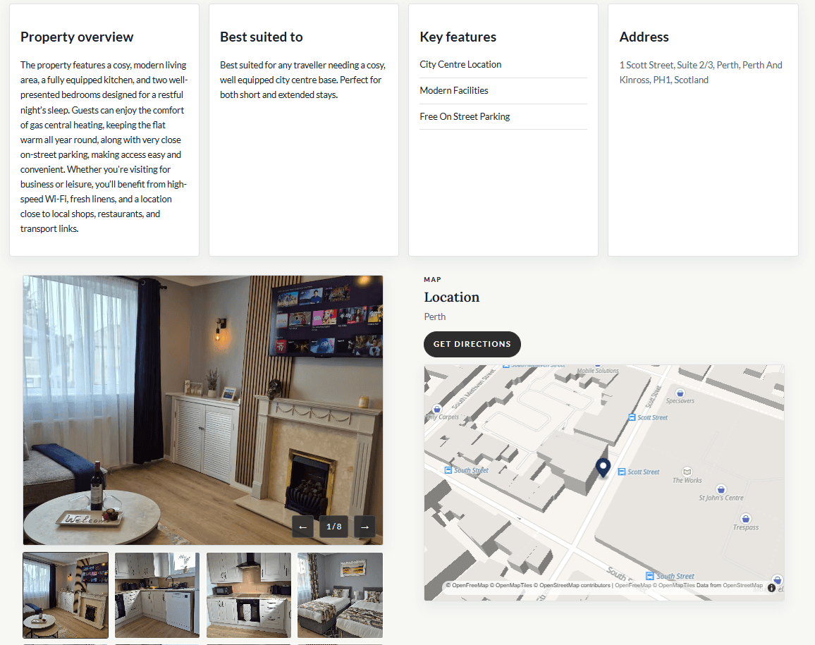 Morlich property directory and property detail page.