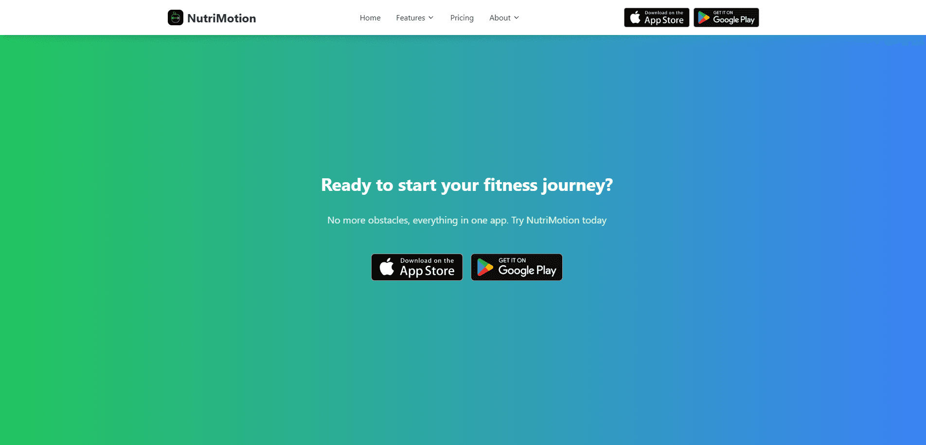 NutriMotion download links for iOS and Android.